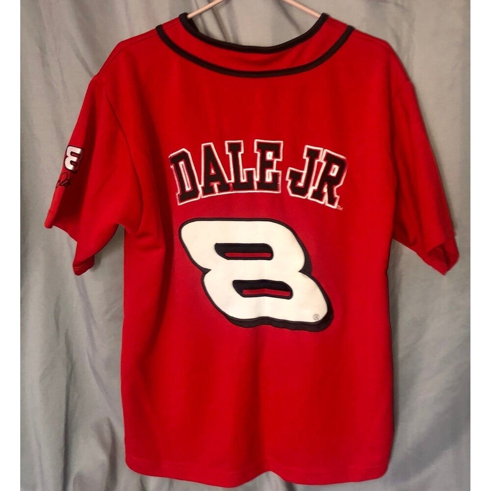 Dale Earnhardt Jr NASCAR #8 Budweiser Baseball Style Winners Circle Jersey Sz L